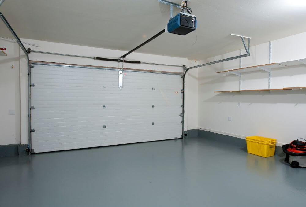 clean and uncluttered garage