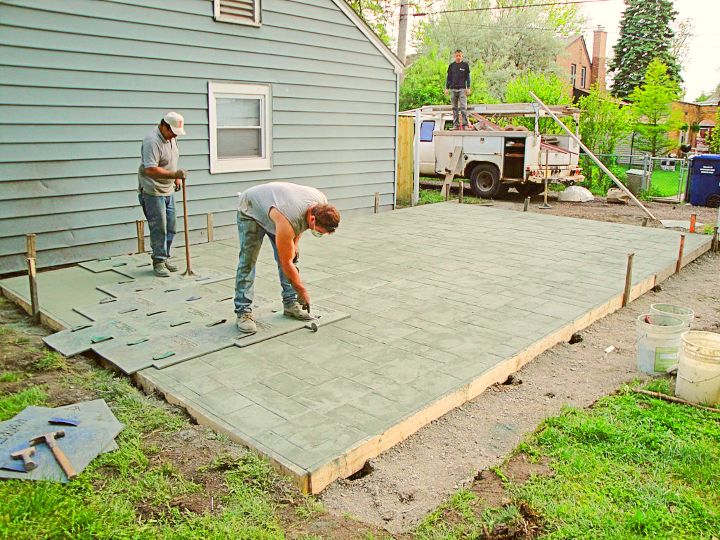diy stamped concrete