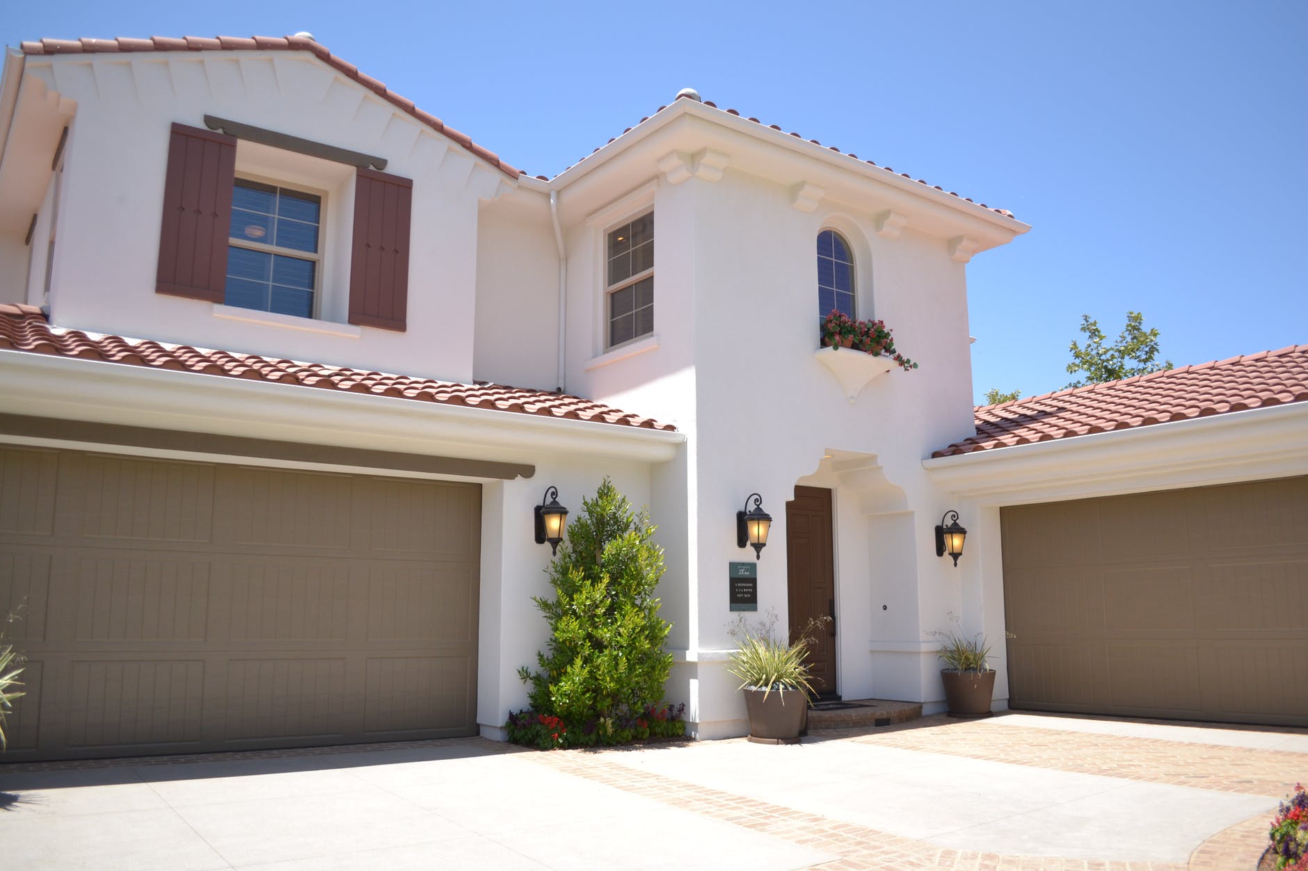 Brown and white residential property