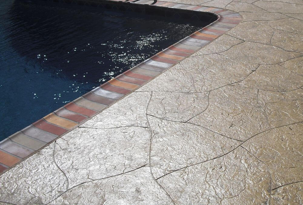 Concrete pool deck classic texture