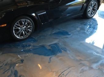 black car park inside garage