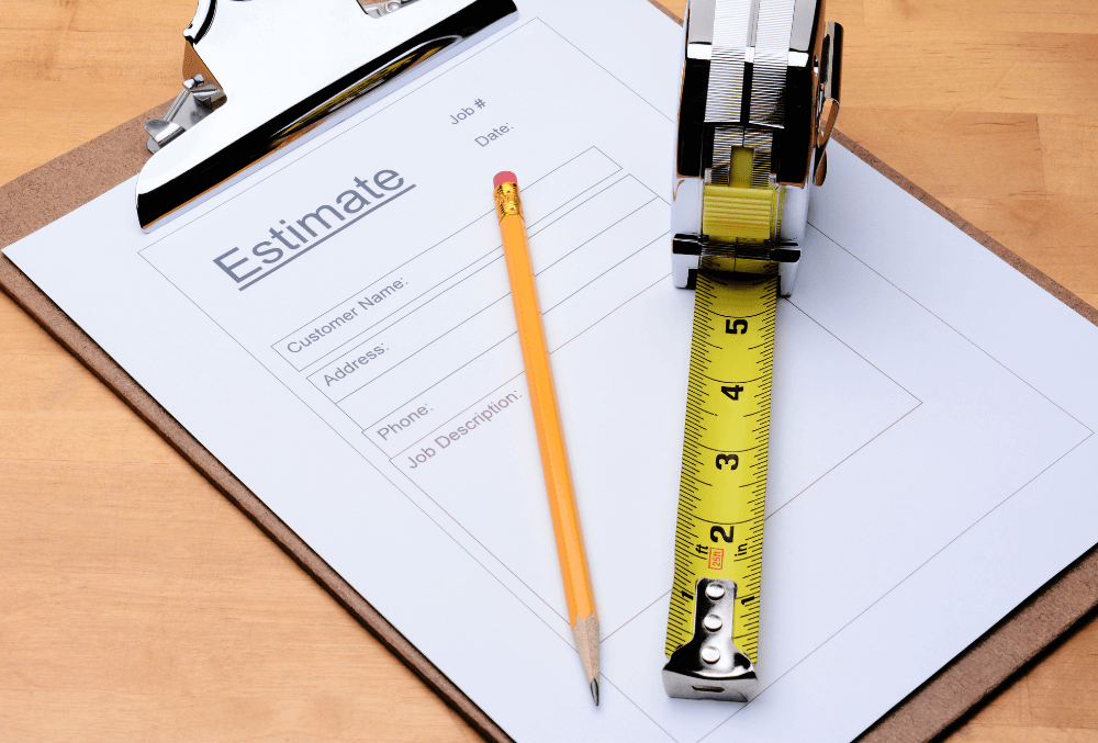 contractor cost estimation sheet