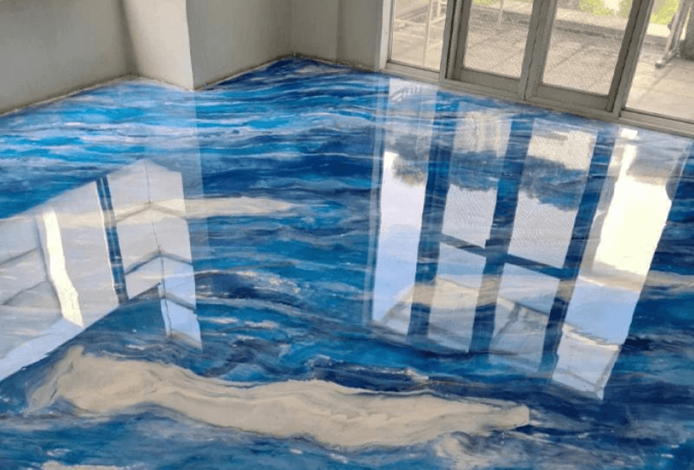 marble like epoxy flooring