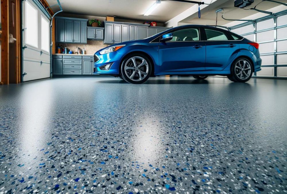 Luxury Cars on Glossy Epoxy Garage Floor Finish