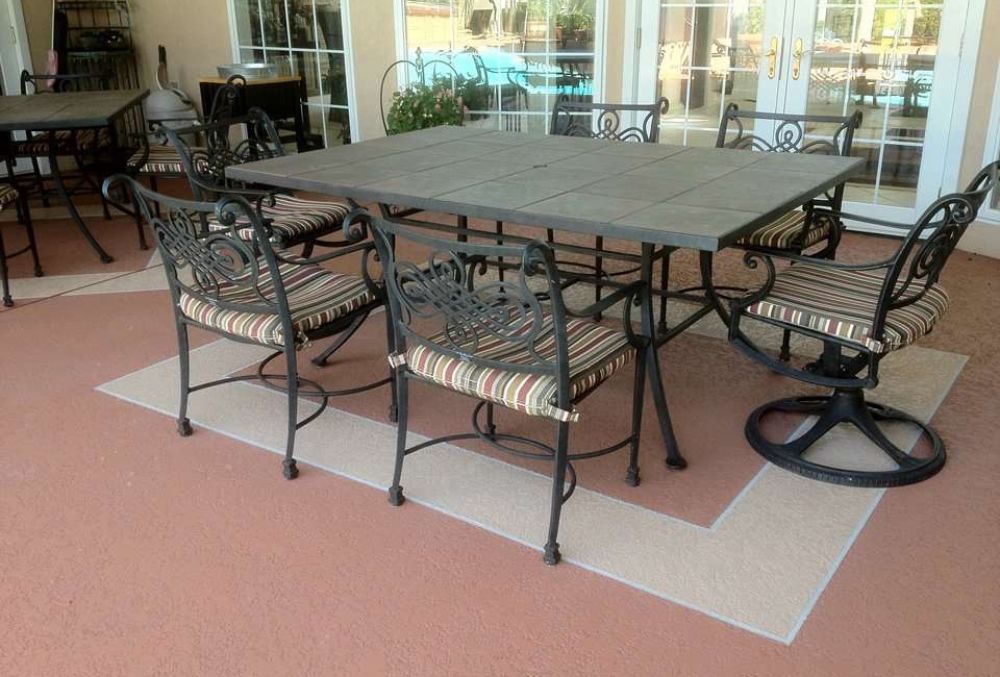 colored concrete patio