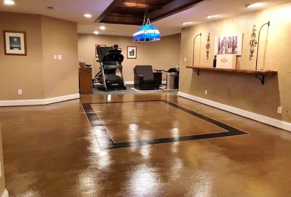 polished concrete interior floor